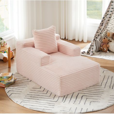 Sofá cama chaise longue de pana sin montaje OKMYHOME (1/5)