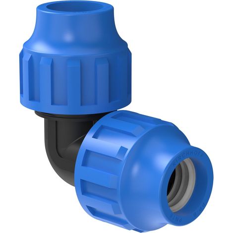 PP Winkel 90°, 20 mm, Klemmfitting für HDPE (1/4)