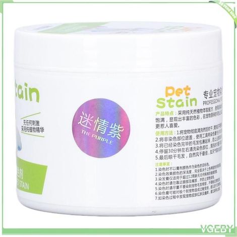 VGEBY Agent de coloration des poils de chien Teinture pour Poils d'animaux, Teinture Naturelle pour animalerie carde Bleu Violet (1/5)