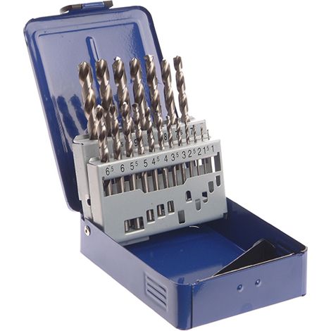 Faithfull HSS Drill Bit Set of 19 M2 1 - 10mm & Case FAIMSET19PRO (1/2)