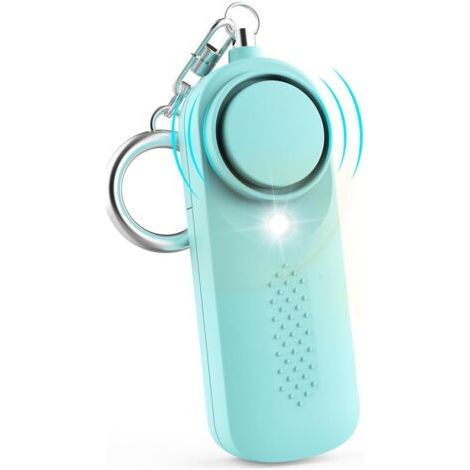 Sirène d'alarme personnelle, 130 dB, avec lumière LED, pour enfants, femmes et étudiants seniors (bleu) (1/5)