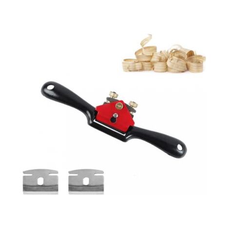 PA Spokeshave Holzbearbeitungs-Handwerkzeug, verstellbarer Kantenhobel mit 2 Ersatzklingen (1/5)