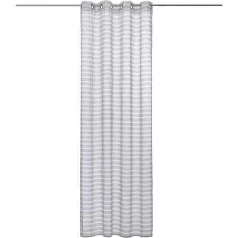 Rideau Voilage "Naturel" 140x240cm Gris (1/4)