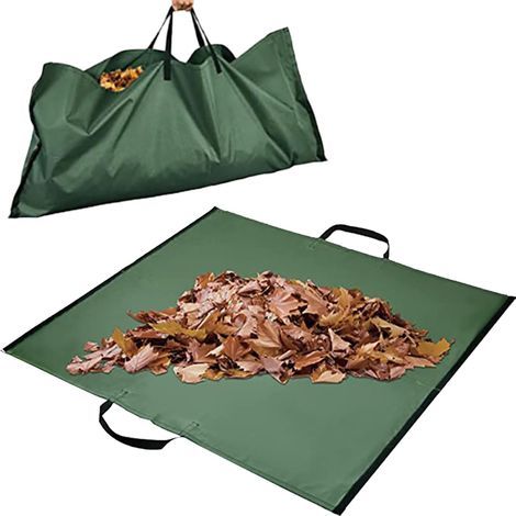 Leaf collection bags, reusable waterproof tarpaulin containers for garden and patio waste, thick reusable garden bags with handles. (1/5)