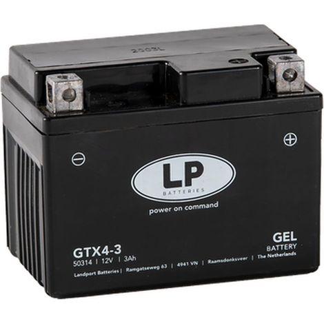 Batteria al gel 12V 4Ah LTX4-3 - Senza manutenzione, ad acido libero, 114x71x86 mm