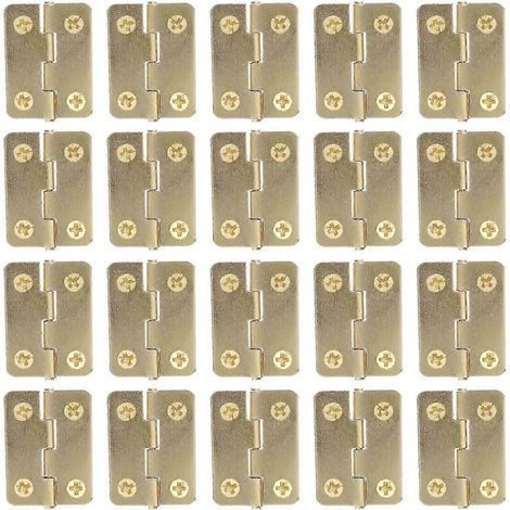 Lot de 20 charnières pour boîtes à bijoux, charnières décoratives pour tiroirs, mini connecteurs de charnières, haute qualité. (1/5)