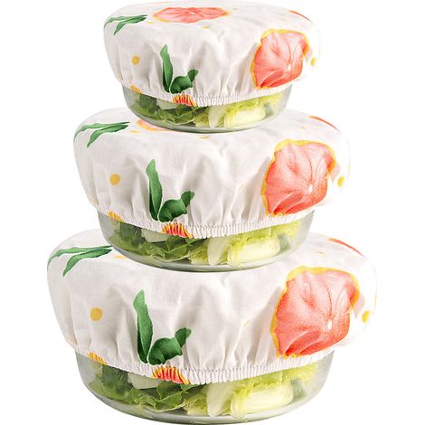 Couvercles de Bol Réutilisables Élastiques pour Conservation Aliments, Fruits et Restes (1/5)