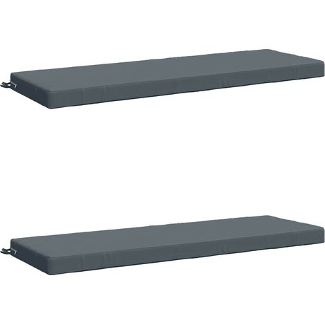 Coussins de banc 2 pièces SOEST 2 pc 100 % polyester Bleu vidaXL