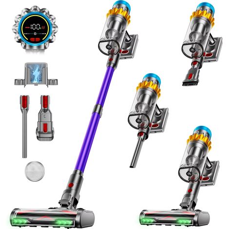 Aspirateur balai sans fil 650 W, aspiration 65 kPa, autonomie jusqu'à 70 min, idéal pour tapis, sols durs et poils d'animaux (1/5)