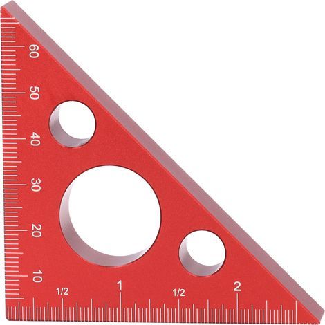 3-Zoll-Winkelmesser, dicke Aluminiumlegierung, 45-Grad-Dreieckswinkel, rotes Holzbearbeitungswerkzeug (1/5)