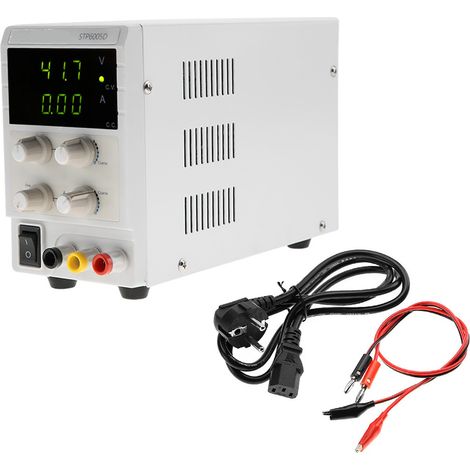 Alimentation régulée DC 300W 0-60V 0-5A, bloc d'alimentation à découpage 3 LED, convertisseur de tension 110/220V, prise UE 220V, chargeur de laboratoire réglable (1/5)