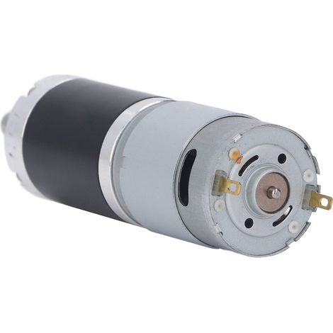 Moteur CC à balais, rotor en fil de cuivre pur entièrement métallique, dissipation thermique rapide, petit moteur à réduction CC pour machines, 212 tr/min (1/5)