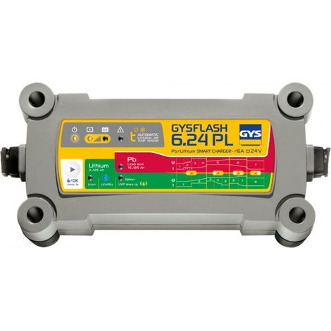 Cargador GYSFLASH 6.24 PL CARGADOR INVERTER GYSFLASH 6.24PL 230V-24V-195W (1/2)