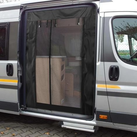 Moustiquaire magnétique pour porte coulissante de camionnette, porte latérale, protection solaire, compatible avec T5, T6, T4, caravane, camping-car, van (1/5)