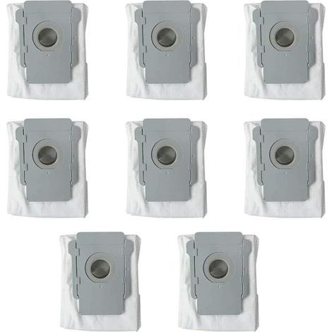8 Pack Disposable Bags Replacement Dust Bags For Irobot Roomba I7 I7robot Vacuum Cleaner Self-cleaning Base, Dirt Disposal Bags Accessory Kit (1/5)