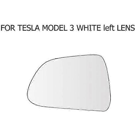 paire de rétroviseurs grand angle étanches, anti-éblouissement et à large vision, compatibles avec Tesla Model 3 et Y. Accessoires auto pour Model 3. Couleur : blanc, côté gauche. (1/4)