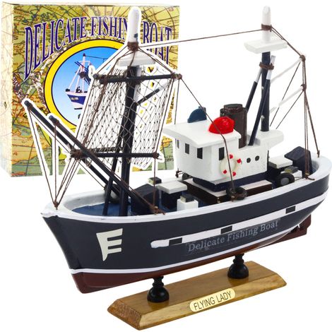 Barco de pesca decorativo coleccionable modelo Flying Lady 24x23cm (1/4)
