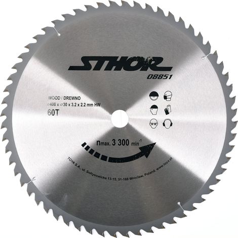 Lame de scie circulaire Sthor 08851 400 mm 60 dents carbure