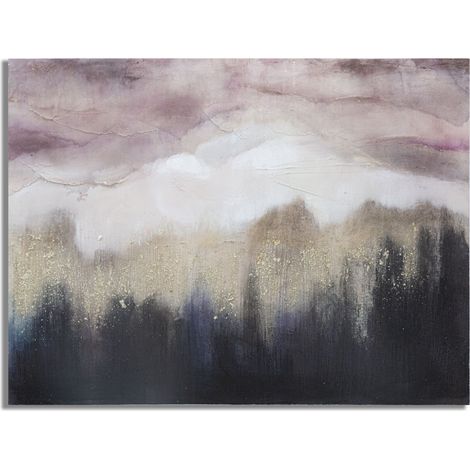 Dipinto su Tela Pink Mountain 80x2,7x60 cm in Legno di Pino e Canvas Multicolor (1/5)