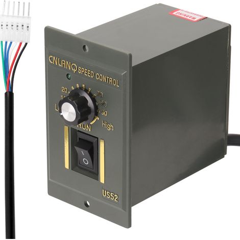 Controlador de velocidad de 400 W (220 V CA) con carcasa de ABS, control de velocidad preciso e indicador luminoso. (1/5)