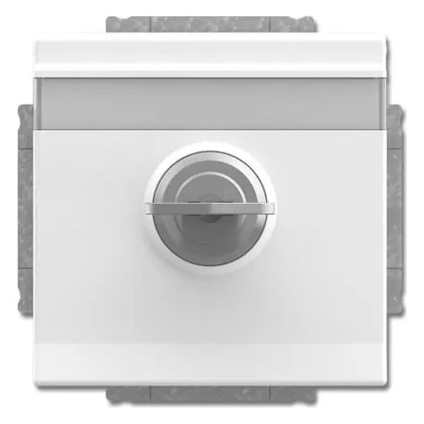 Busch-Jaeger SCHUKO® Steckdosen-Einsatz Safety+ mit Klappdeckel und gleich schließend mit Beschriftungsfeld studioweiß - Plattform 63 (20 EUKNBSL-84-101), 2CKA002018A1564 (1/2)