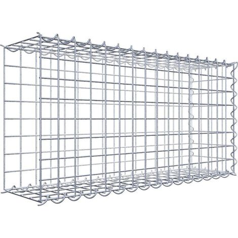 Gabiondeco - Gabion - Element de prolongation en longueur 80 cm x 40 cm x 20 cm (L x H x P). maille 5 x 5 cm. Spirale. Avert.: il manque une grille - Made in Germany (1/5)