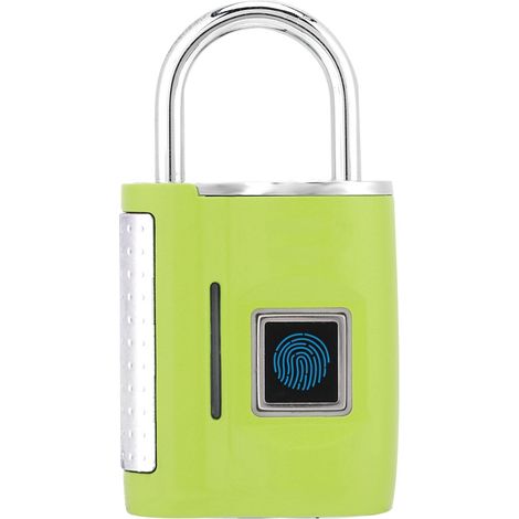 Cadenas intelligent à empreinte digitale sans mot de passe, antivol de douane pour valise, bagage ou sac à dos, vert