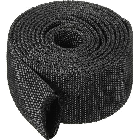 28 mm ID x 2 mètres Nylon Protection Tuyau Manchon, Câble Couvercle Gaine Protection pour Soudage Tig Torche Hydraulique Tuyau, Noir (1/4)