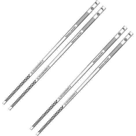 Paire de baguettes en métal réutilisables en acier inoxydable 188, avec gravure laser et motif antidérapant. Baguettes chinoises mignonnes et antidérapantes. (1/4)