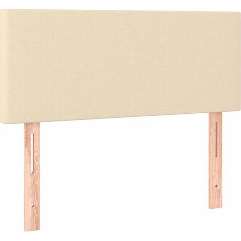 Cabecero de tela color crema 90x5x78/88 cm vidaXL (1/5)