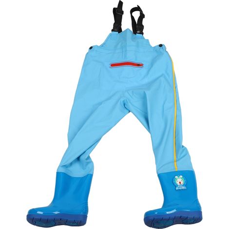 Cuissardes de poitrine pour enfants, résistantes à l'eau, pêche pour jeunes, avec bottes pour garçons et filles (1/5)