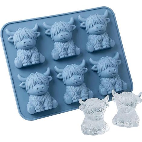 Mini-Eiswürfelform in Form eines Hochlandrindes – 6 Reihen (1/3)