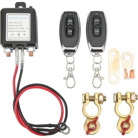 YMYNY DC12V Coupe Batterie à Distance, Coupe Circuit de Voiture Anti Vol Empêche La Décharge de La Batterie, Courant élevé Coupe Batterie Maître pour RV ATV Voiture Bateau, Distance de Contrôle(2) (1/5)