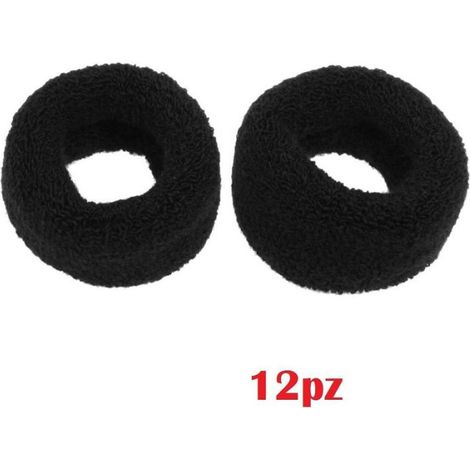 Trade Shop - Set 12 Stück Elastische elastische Pigtails für schwarze Haarspangen -