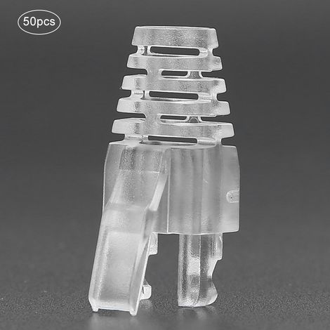 50 pièces Manchons de Protection RJ45 pour Câbles Réseau CAT5e/CAT6 - Connecteurs Durables pour Ordinateur (1/5)