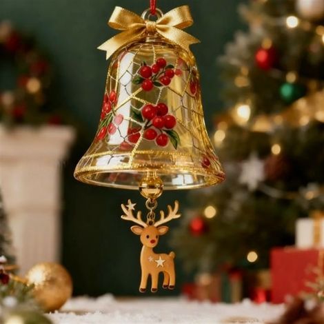 Cloches décoratives de Noël originales et tendance - Cloches de Noël style renne -