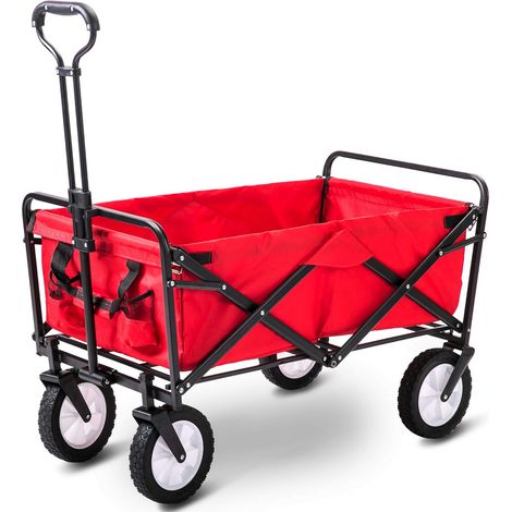 Portable Garden Folding Hand Cart Pull-Along Wagon Trolley Camping Cart Bag (1/5)
