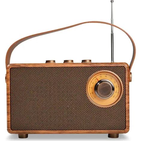 Tragbares Bluetooth-FM-Stereoradio, unterstützt USB-Disk, USB/TF-Karte, AUX-Buchse – Musikwiedergabe mit wiederaufladbarem Akku, eingebauter Lautsprecher (1/5)