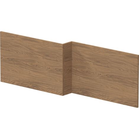 Hudson Reed Square Shower Bath Front Panel 520mm H x 1698mm W - Antique Oak (1/2)