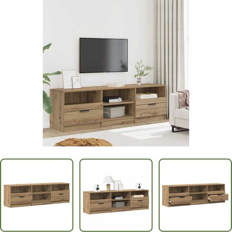 Holzwerkstoff - TV-Schrank Artisan-Eiche 150x33,5x45 cm Holzwerkstoff (1/5)