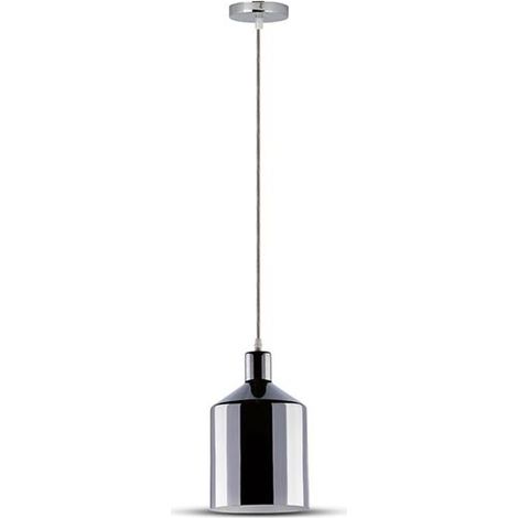 V-TAC VT-8175 Lumière Pendant élégant 1MT E27 métallique bouteille en métal finition chromé Ф170mm IP20 - SKU 3705 (1/4)