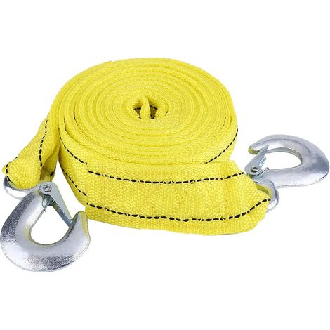 Corde de remorquage robuste 4 mètres, capacité 5 tonnes, sangle de traction pour voiture et camion (1/5)