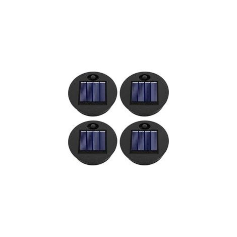 Lot de 4 Lampe Solaire de Rechange pour Lantern 7cm, Blanc Chaud, Remplacement de Couvercles Solaires, IP44 Panneau Solaire à LED pour Lanterne Solaire pour Jardin Extérieur Décoration