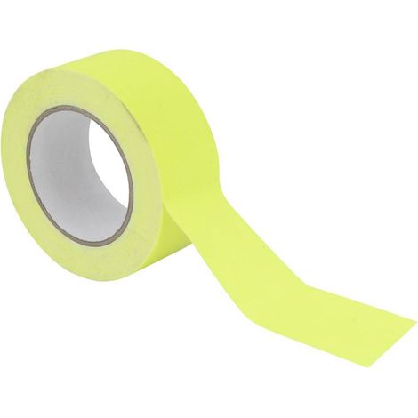 Bande adhésive jaune fluorescent (L x l) 25 m x 0.05 m (1/2)