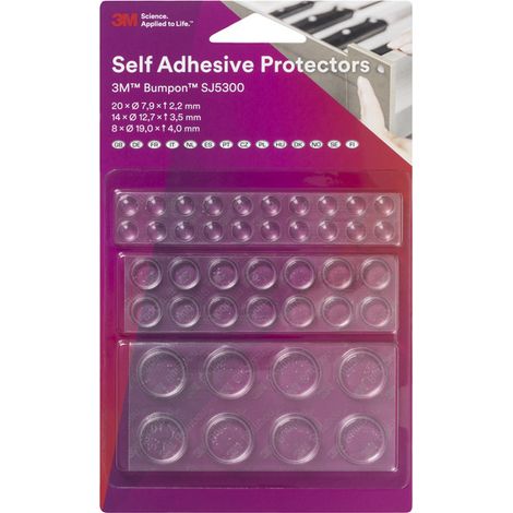 Butée adhésive Adhésif 3M Cylindrique en PUR ( Prix pour Paquet de 42 ) (1/2)