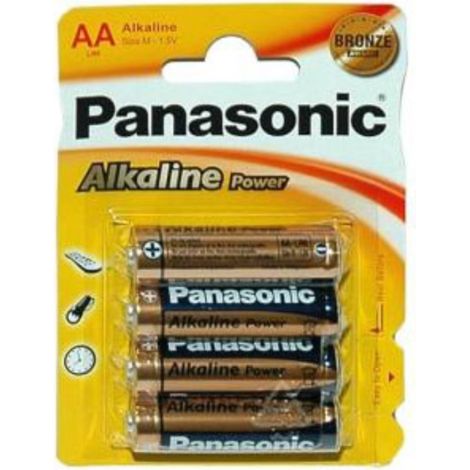 Pilas alcalinas Panasonic l.R-6B 1.5V (AA) 4 uds