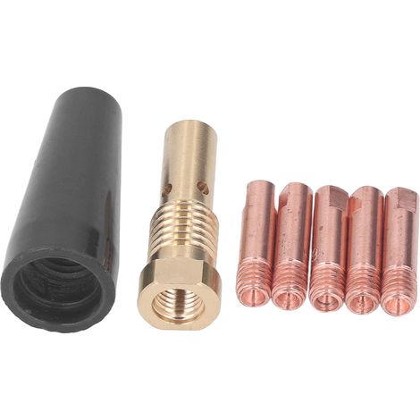 Kit de 7 buses de soudage avec diffuseur, filetage transparent, bonne conductivité, accessoires pour torche de soudage en cuivre (1/5)