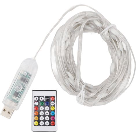 Guirlande Lumineuse LED Bluetooth 10m IP68 Étanche Synchronisation Musique RGB USB Décoration Intérieur Extérieur Flexible (1/5)