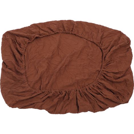 Drap-housse en mousseline douce et respirante, infroissable et hypoallergénique pour lit bébé, marron (1/5)