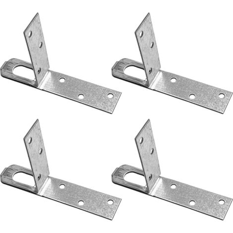 Équerre en Acier avec Rainure en Arc de 18x9 mm Adaptée pour l’Assemblage de Meubles Suspendus, Kit de 2 Pièces - EVOTRADE (1/2)